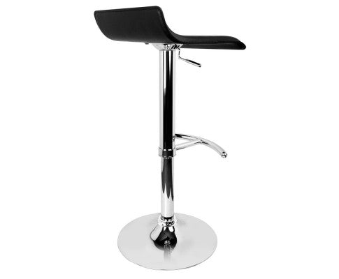 SET OF 2 WAVE STYLE BAR STOOLS - BLACK