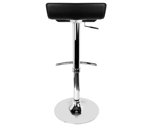 SET OF 2 WAVE STYLE BAR STOOLS - BLACK