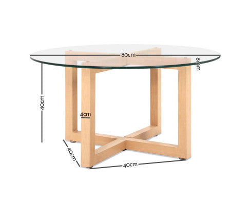 ROUND COFFEE TABLE - TEMPERED GLASS