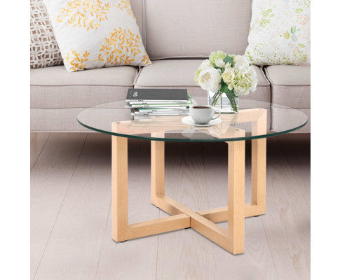 ROUND COFFEE TABLE - TEMPERED GLASS