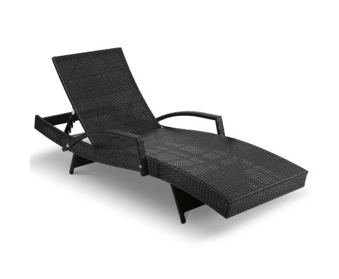 2PCE WICKER OUTDOOR SUN LOUNGE