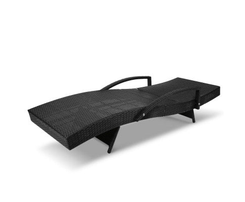 2PCE WICKER OUTDOOR SUN LOUNGE