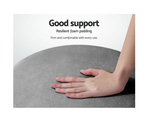 FOOT STOOL VELVET - CHARCOAL