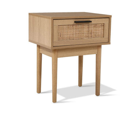RATTAN BEDSIDE TABLE