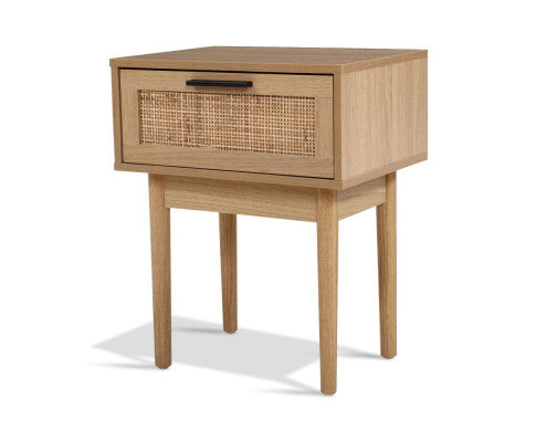 RATTAN BEDSIDE TABLE