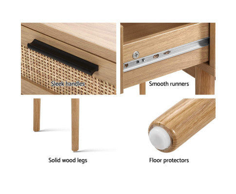 RATTAN CONSOLE TABLE