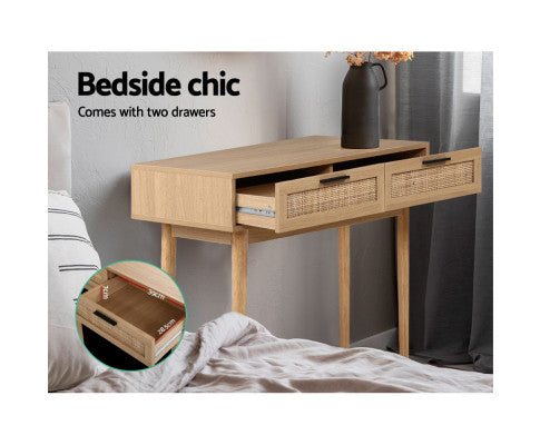 RATTAN CONSOLE TABLE