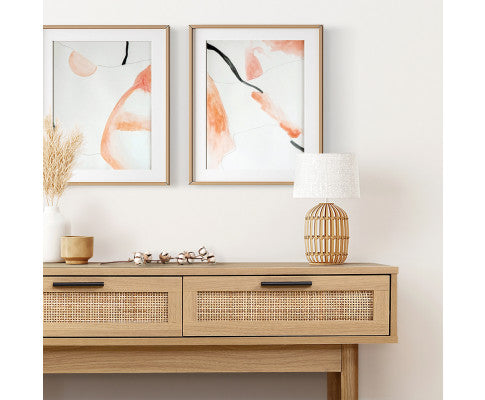 RATTAN CONSOLE TABLE