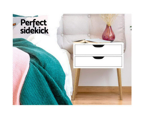 BODIE BEDSIDE TABLE NIGHT STAND WHITE