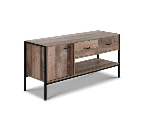 ENTERTAINMENT UNIT RUSTIC INDUSTRIAL - 120 CM