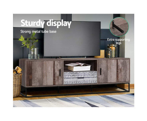 ENTERTAINMENT UNIT RUSTIC INDUSTRIAL - 180 CM