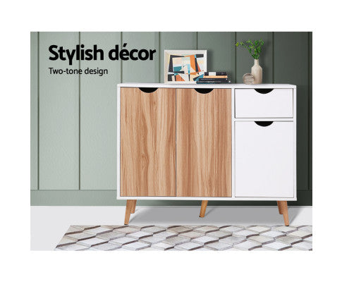 SCANI SIDEBOARD BUFFET - WOODEN AND WHITE