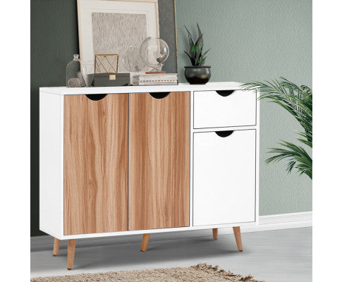 SCANI SIDEBOARD BUFFET - WOODEN AND WHITE
