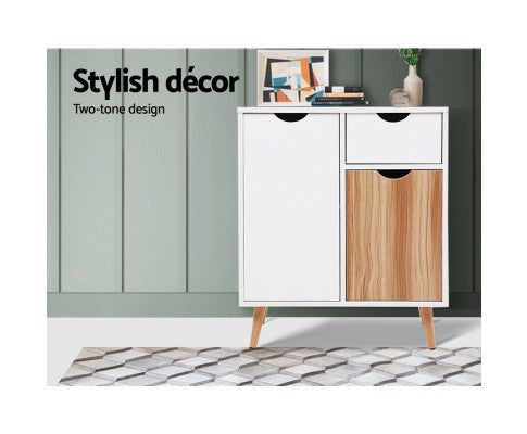 SCANDI SIDEBOARD BUFFET - WOODEN AND WHITE 60CM WIDE
