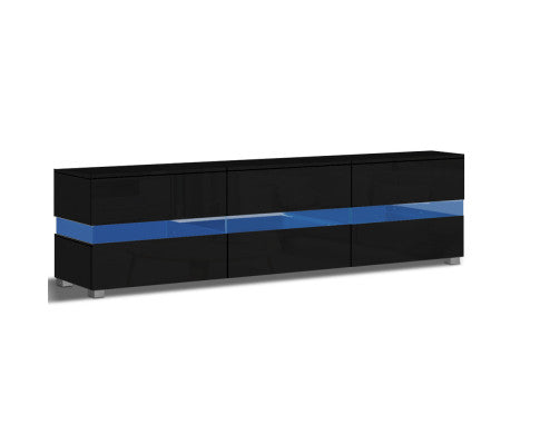 ENTERTAINMENT UNIT RGB LED - GLOSS BLACK 177 CM