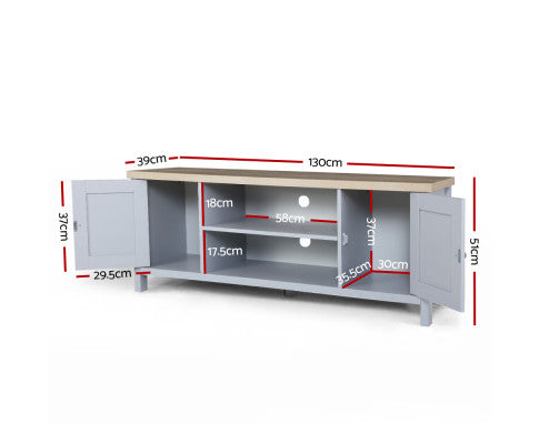 ENTERTAINMENT UNIT FRENCH PROVINCIAL STYLE - GREY 130 CM