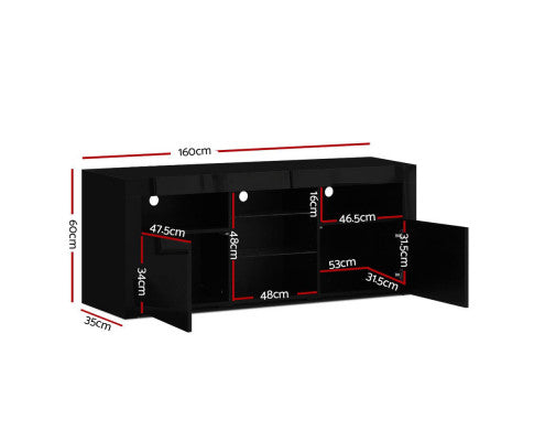 ENTERTAINMENT RGB LED - GLOSS BLACK 160 CM