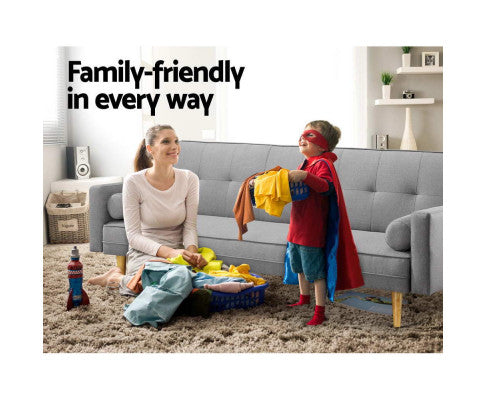 SOFA BED 3 SEATER - CHARCOAL GREY