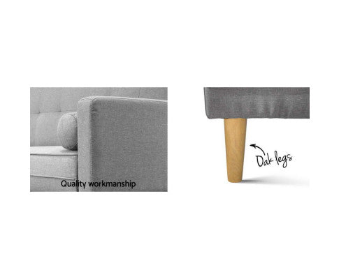 SOFA BED 3 SEATER - CHARCOAL GREY