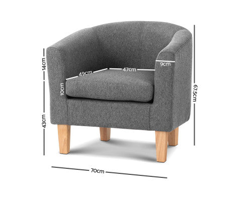 ABBY ARMCHAIR - GREY