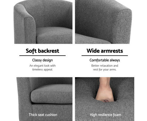 ABBY ARMCHAIR - GREY