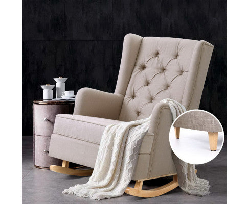 GAIA ROCKING ARMCHAIR - FEEDING CHAIR BEIGE