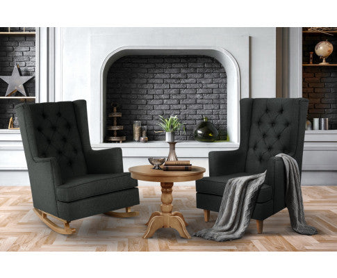 GAIA ROCKING ARMCHAIR - FEEDING CHAIR CHARCOAL