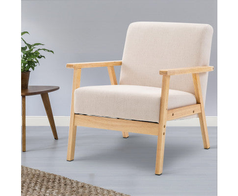 SKANE ARM CHAIR FABRIC - BEIGE