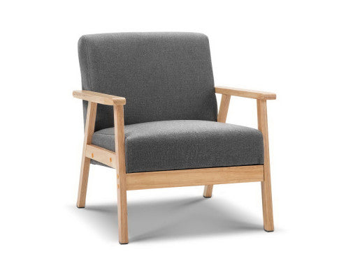 SKANE ARM CHAIR FABRIC - GREY