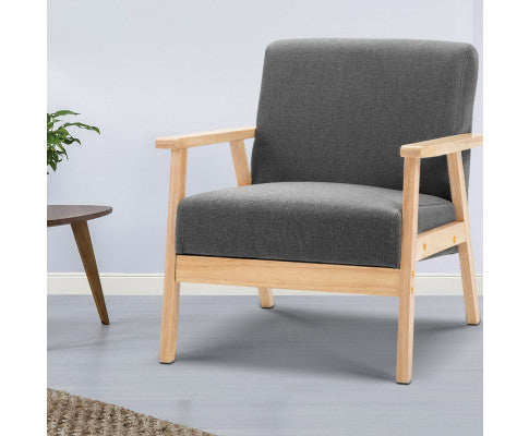 SKANE ARM CHAIR FABRIC - GREY
