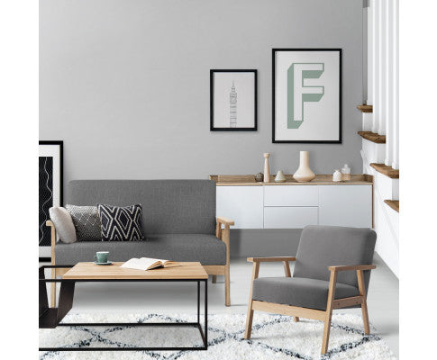 SKANE ARM CHAIR FABRIC - GREY