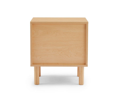 RATTAN BEDSIDE TABLE IN MAPLE