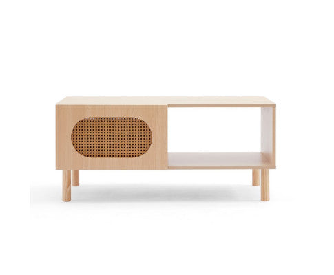 RATTAN COFFEE TABLE IN MAPLE