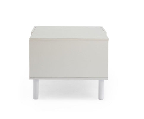 RATTAN COFFEE TABLE IN WHITE