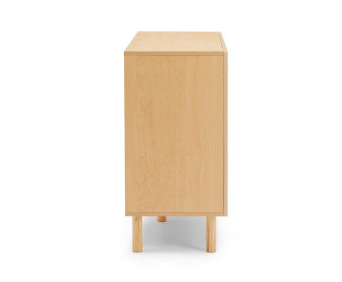 RATTAN SIDEBOARD IN MAPLE - 3 DOOR