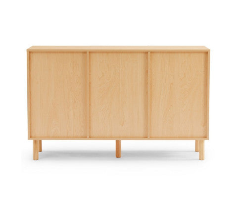 RATTAN SIDEBOARD IN MAPLE - 3 DOOR