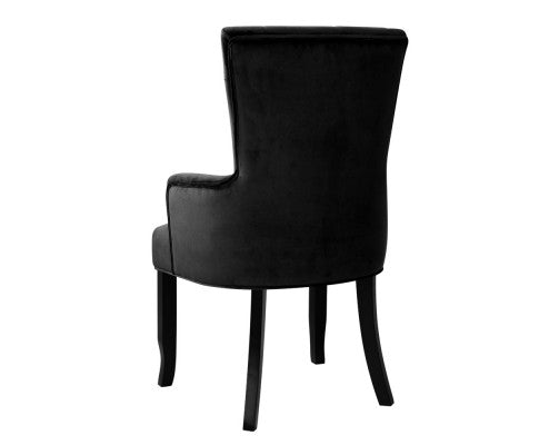 CAYES BLACK FRENCH PROVINCIAL DINING CHAIR