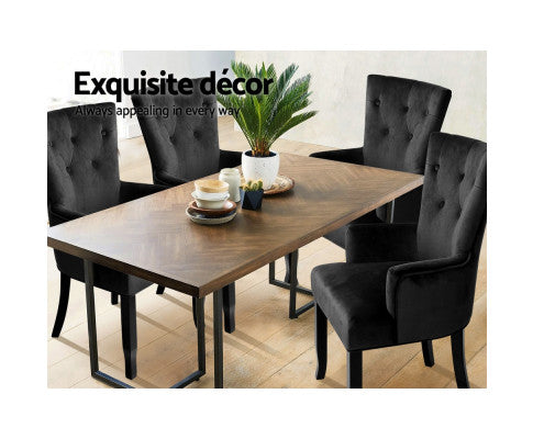 CAYES BLACK FRENCH PROVINCIAL DINING CHAIR