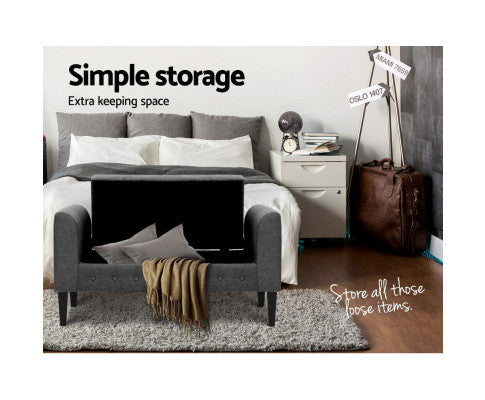 ARTISS FABRIC STORAGE OTTOMAN