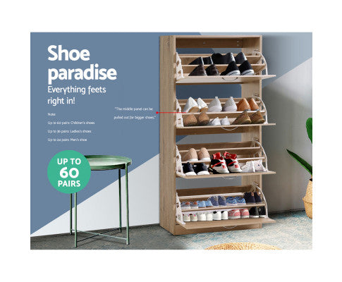 ARTISS 60 PAIR SHOE STORAGE CABINET