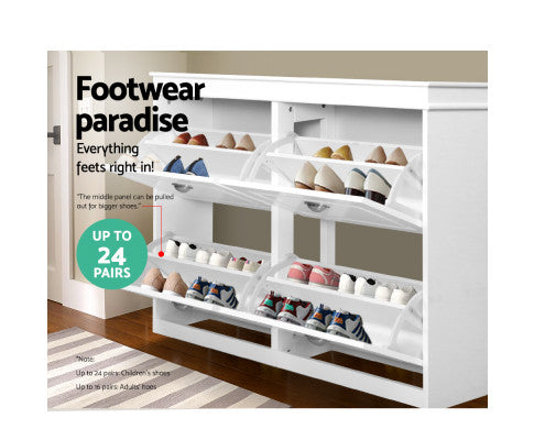 SHOE ORGANISER 24 PAIR CABINET