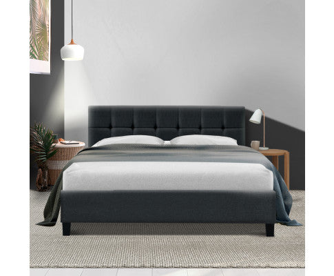SOHO BED FRAME - QUEEN BED CHARCOAL