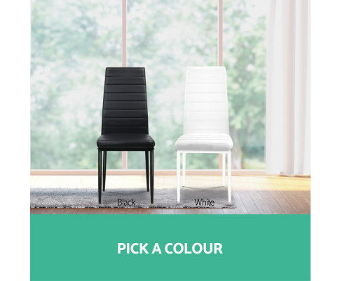 ASTRA DINING CHAIRS SET OF 4 - BLACK