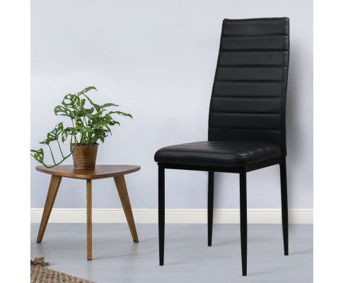 ASTRA DINING CHAIRS SET OF 4 - BLACK