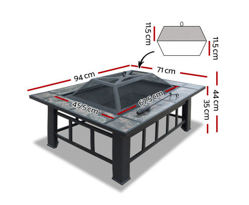 OUTDOOR FIRE PIT - BBQ GRILL RACK