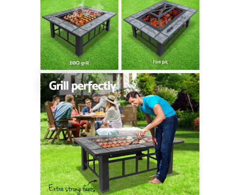 OUTDOOR FIRE PIT - BBQ GRILL RACK
