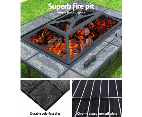 OUTDOOR FIRE PIT - BBQ GRILL RACK