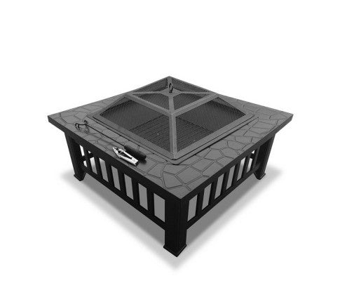 OUTDOOR FIRE PIT - BBQ GRILL STONE PATTERN