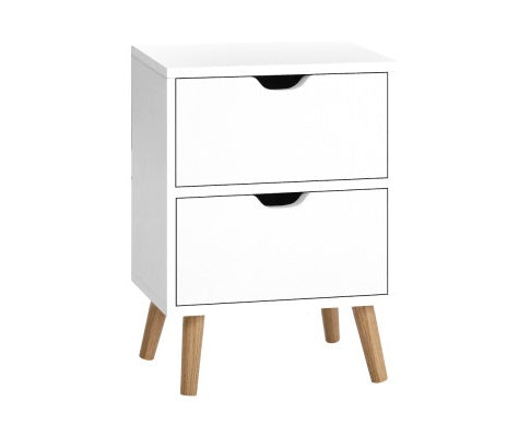 BODEN BEDSIDE TABLE NIGHT STAND - WHITE