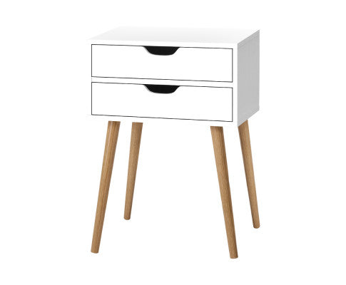 BODIE BEDSIDE TABLE NIGHT STAND WHITE